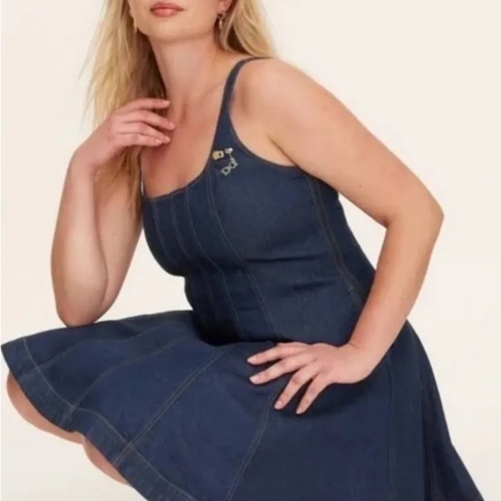 Kate Spade X Target Denim Mini Dress, size 14 - Picture 3 of 6